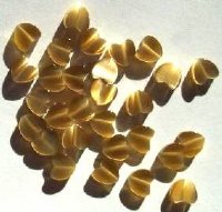 30 6mm Gold Fiber Optic Cats Eye Heart Beads